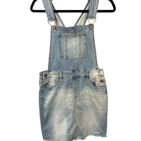 KanCan Dresses & Skirts - Kancan Estilo Stretch Denim Bib Overall Jumper Dress Size M Festival Summer